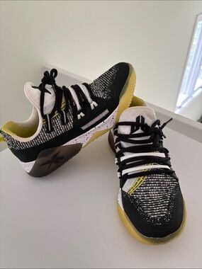 Reebok Kids Black, White & Yellow Low-Top Sneakers